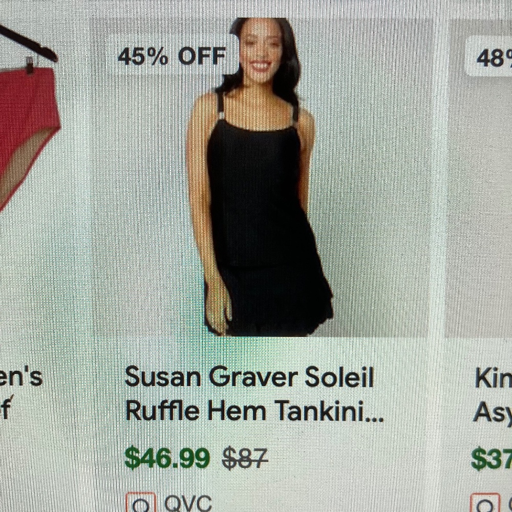 NEW without tags Susan Graver Soleil 2 piece Tankini bathing suit Size10